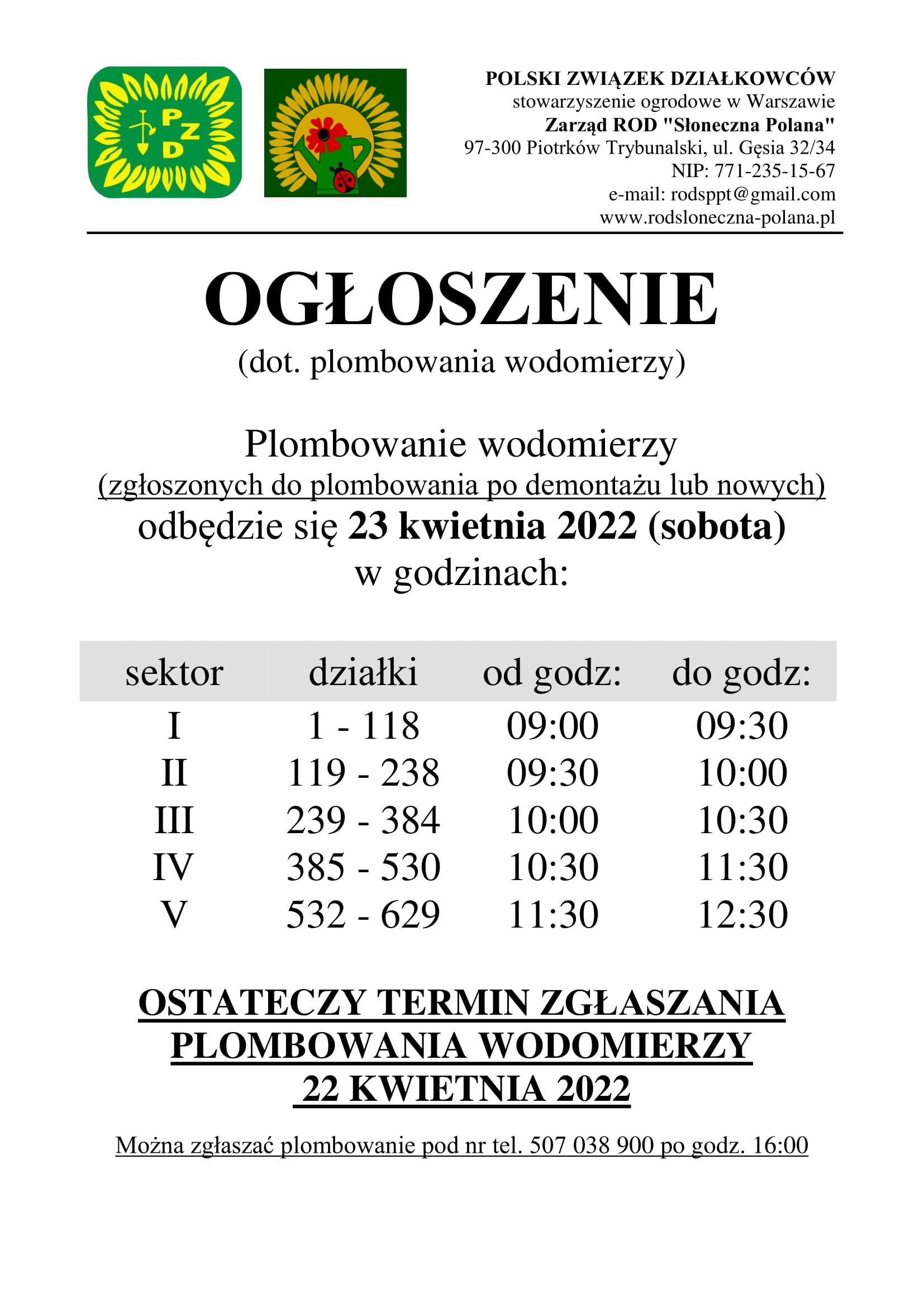 Plombowanie wodomierzy 2022 1