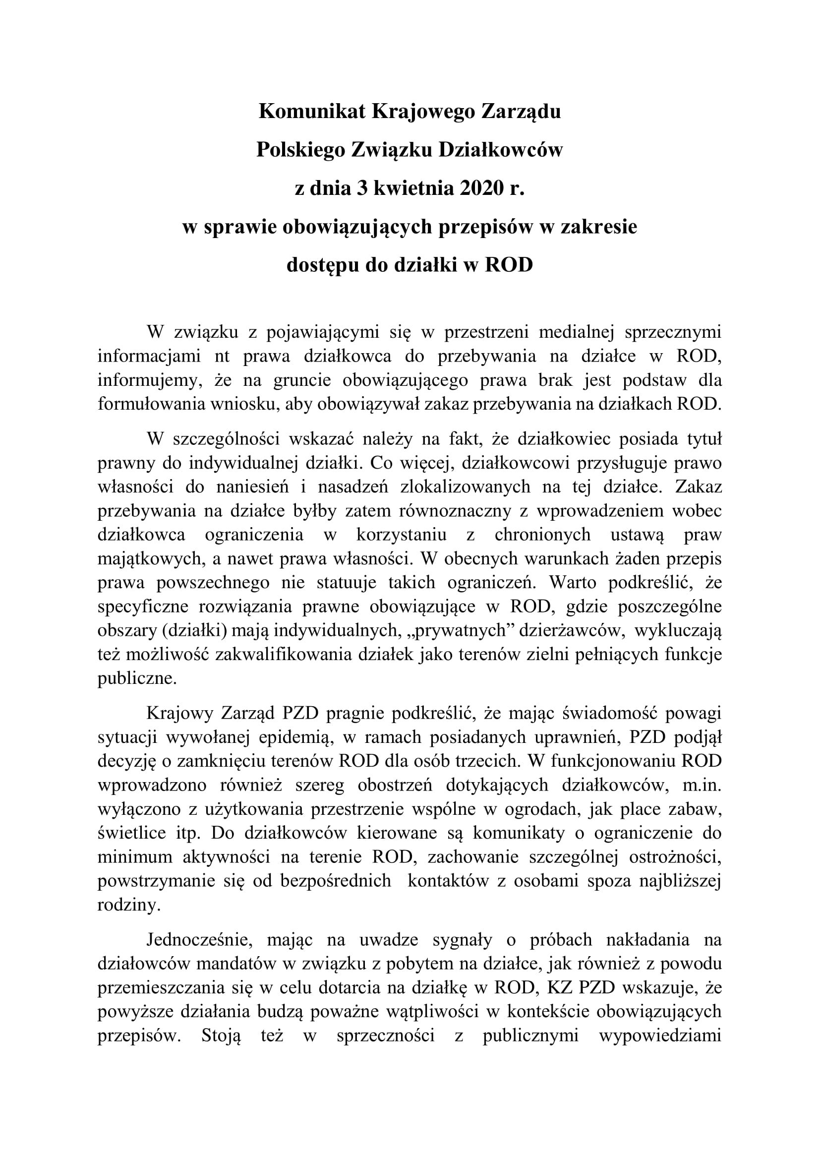 Komunikat kz pzd z 3.04.2020 1